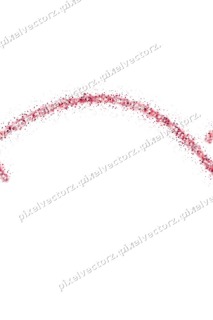 Nahtloser Glitzerbogen in Rosa und Rot auf transparentem Grund