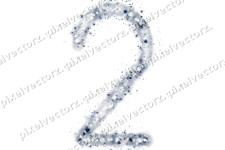 Nahtlose Glitzerzahl 2 aus Herzen und Tropfen auf transparentem Grund