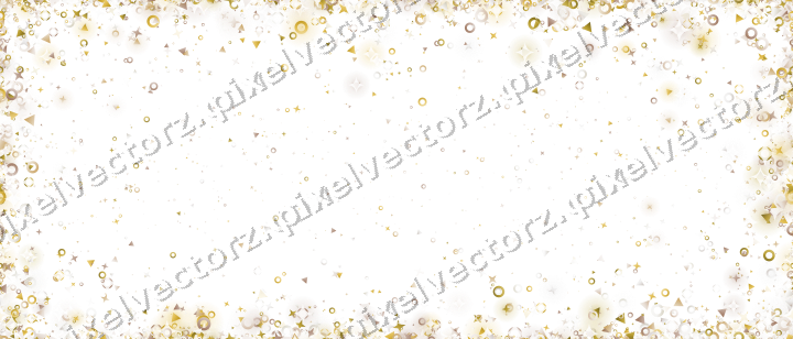 Nahtlose Glitzervignette in Bernstein auf transparentem Grund