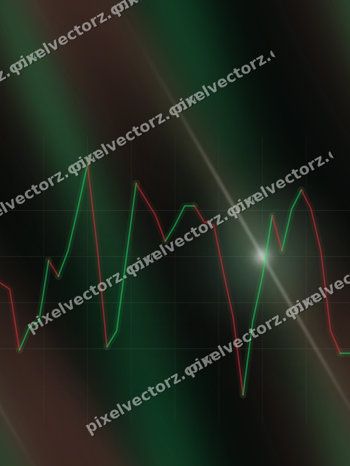 Nahtloser Neon Diagramm Hintergrund in Grün und Rot