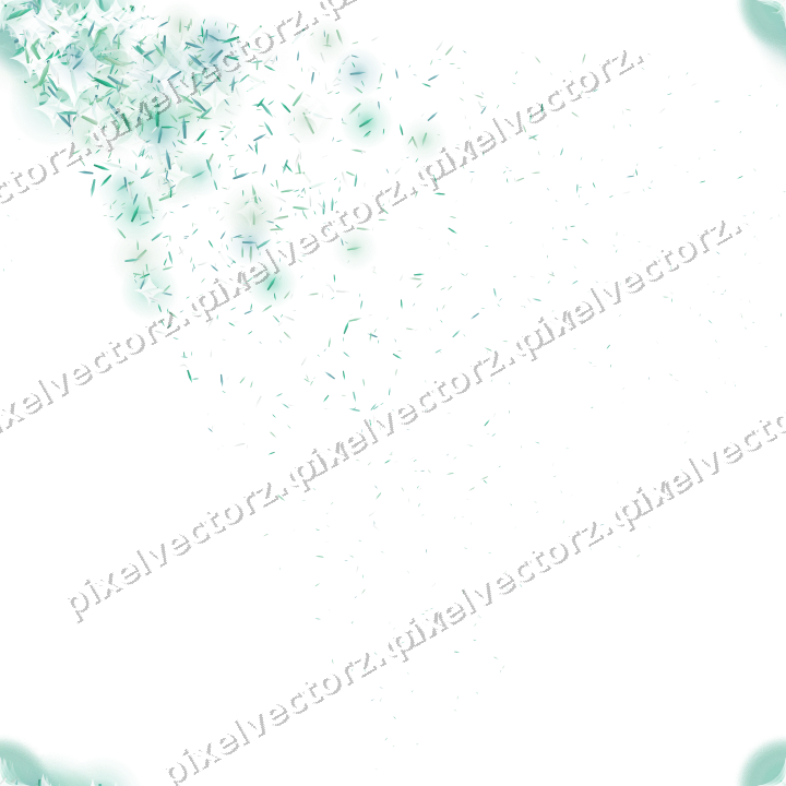 Nahtloser Glitzerfächer aus Splittern in Grün auf transparentem Grund