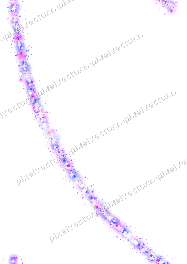 Nahtloser Glitzerbogen aus Funken in Violett auf transparentem Grund