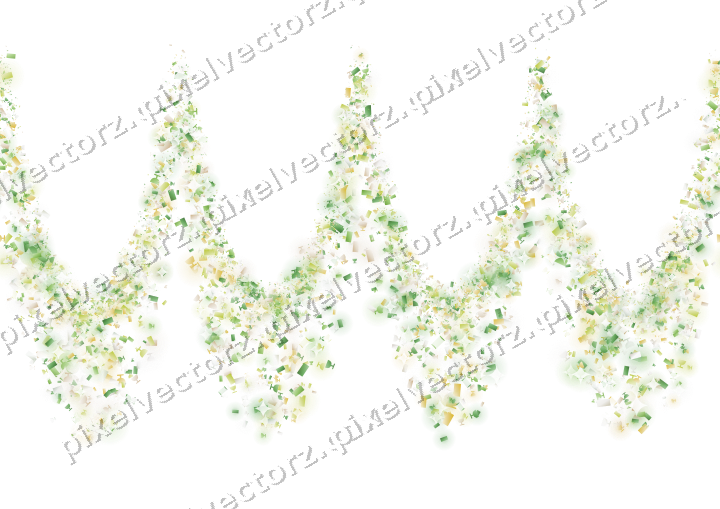 Nahtlose Glitzergirlande in Limette und Gelb auf transparentem Grund