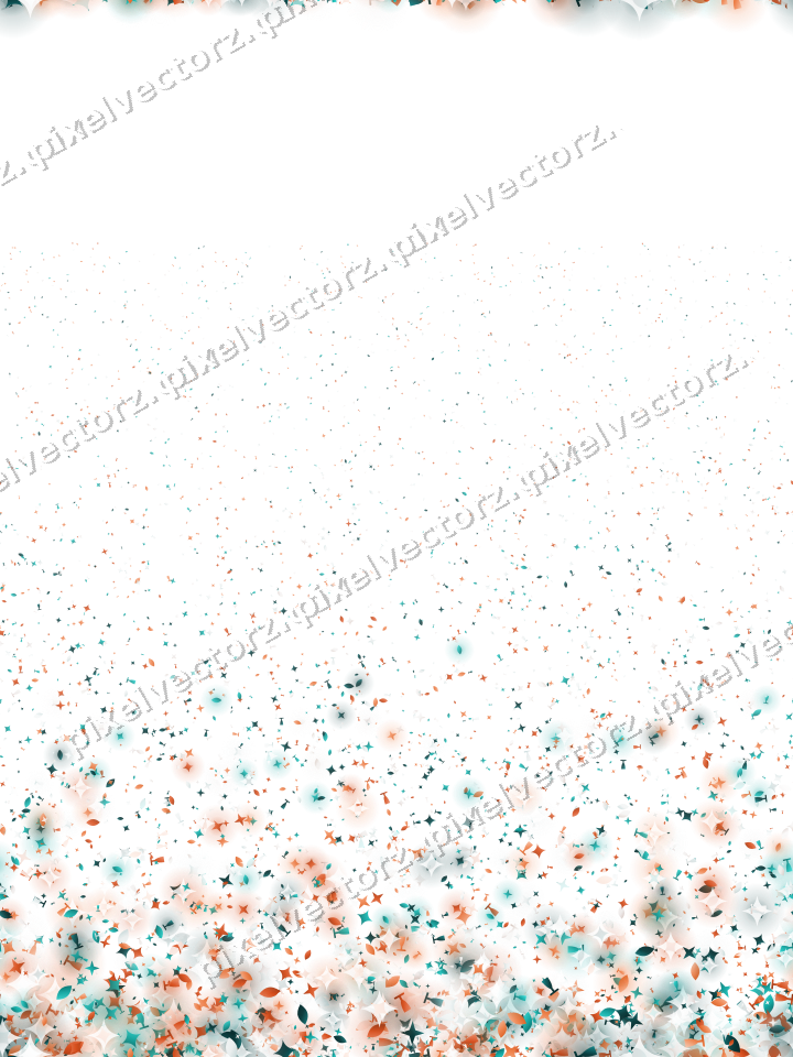 Nahtloser Glitzeraufstieg in Orange und Petrol auf transparentem Grund