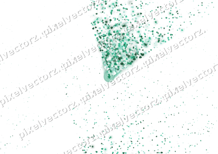 Nahtloser Glitzerfächer aus Herzen auf transparentem Grund