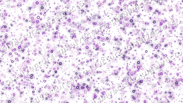 Nahtlose Glitzerstreuung aus Ringen in Violett auf transparentem Grund
