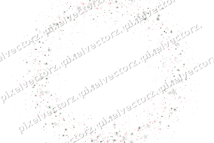 Nahtloser Glitzerkranz aus Funken und Blüten auf transparentem Grund