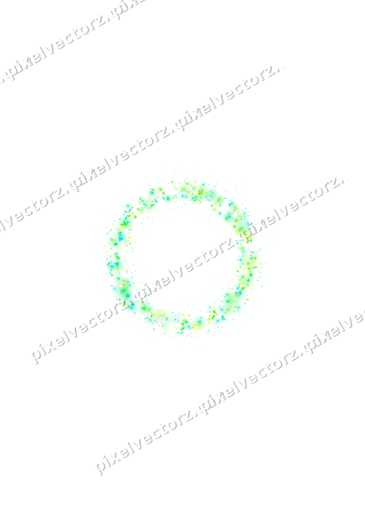 Nahtloser Glitzerkranz in Grün und Limette auf transparentem Grund