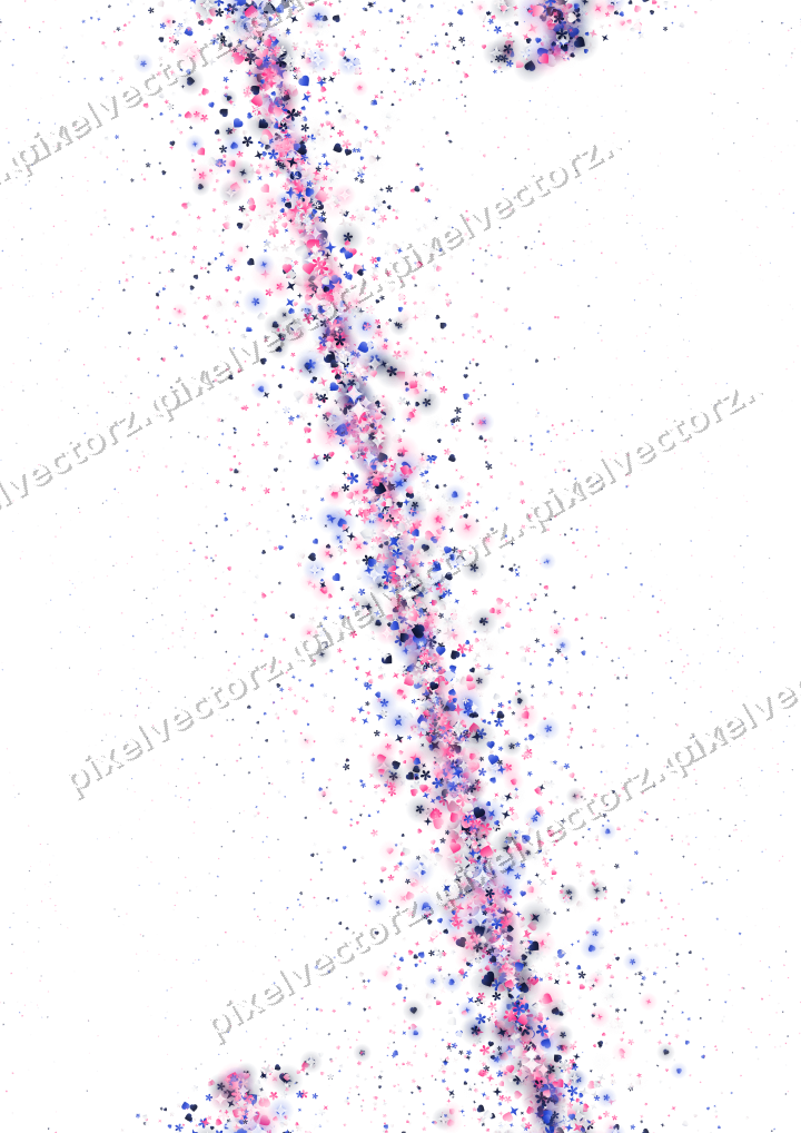 Nahtloses Glitzerband aus Sternen und Herzen auf transparentem Grund