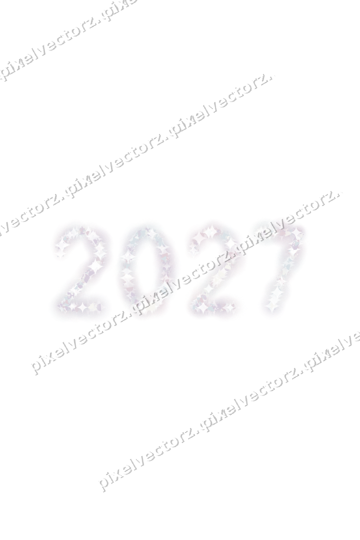 Nahtlose Glitzerzahl 2027 aus Sektschalen auf transparentem Grund