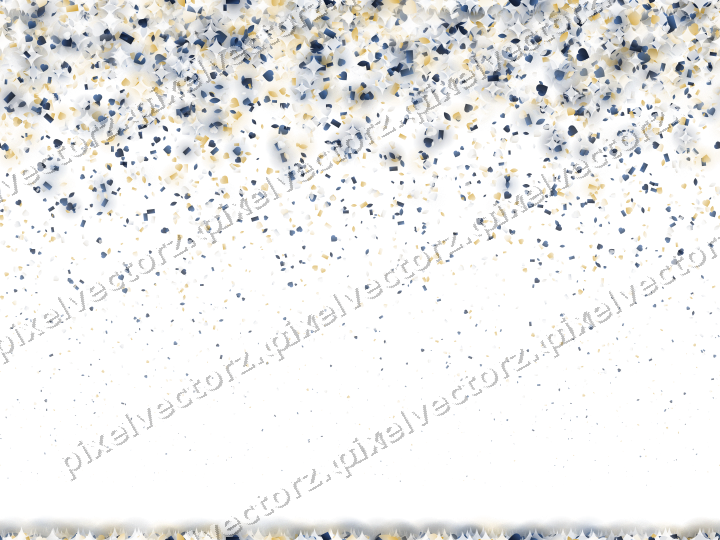 Nahtloser Glitzerregen aus Herzen und Tropfen auf transparentem Grund