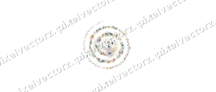 Nahtlose Glitzerspirale in Bernstein und Grün auf transparentem Grund