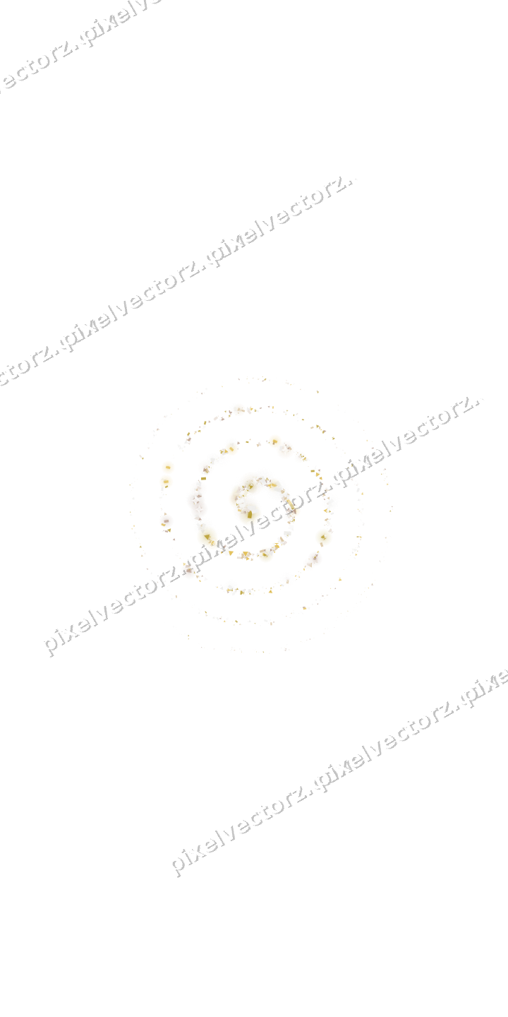 Nahtlose Glitzerspirale in Bernstein auf transparentem Grund