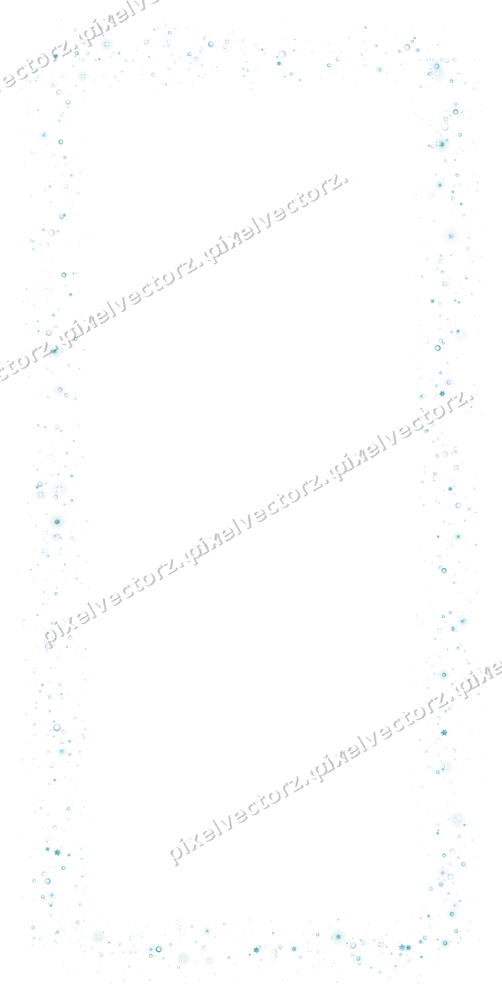 Nahtloser Glitzerrahmen aus Sternen und Ringen auf transparentem Grund