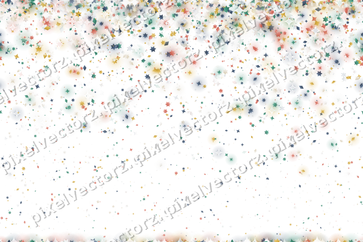 Nahtloser Glitzerregen aus Sternen und Funken auf transparentem Grund