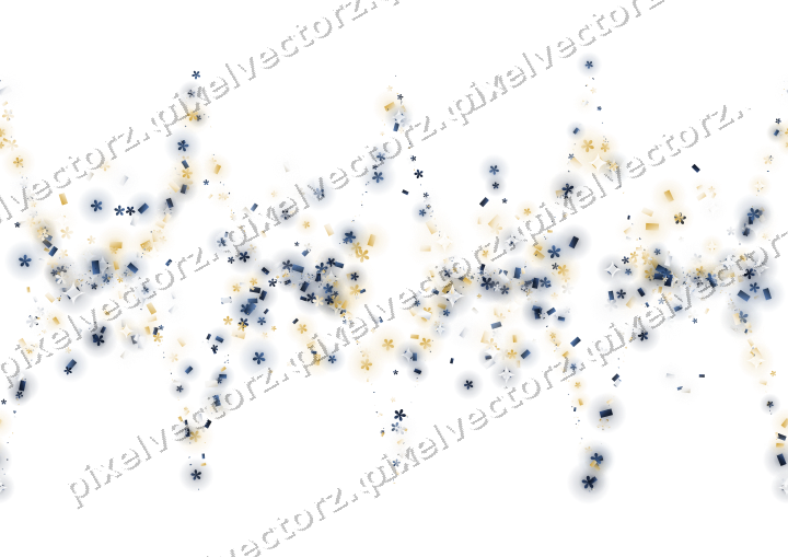 Nahtlose Glitzergirlande in Dunkelblau auf transparentem Grund