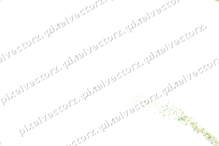 Nahtloser Sternenschweif in Limette und Gelb auf transparentem Grund