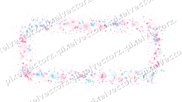 Nahtloser Glitzerrahmen in Rosa und Türkis auf transparentem Grund