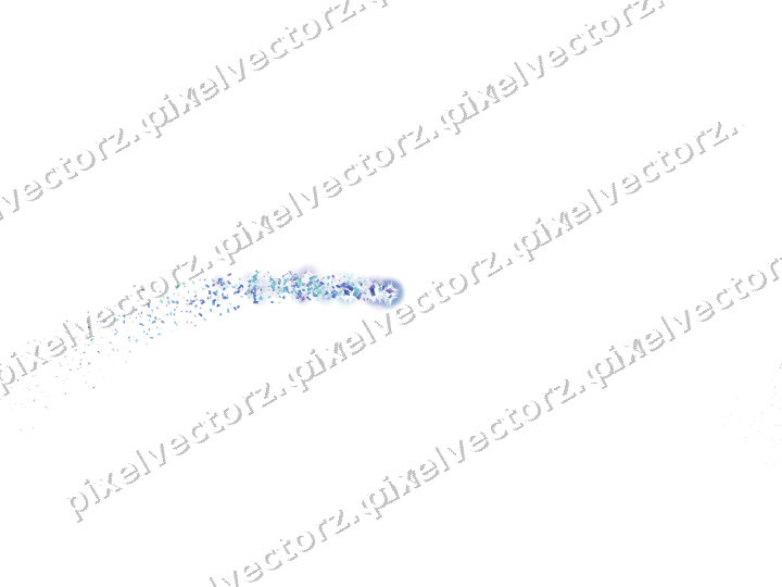 Nahtloser Sternenschweif in Blau und Türkis auf transparentem Grund