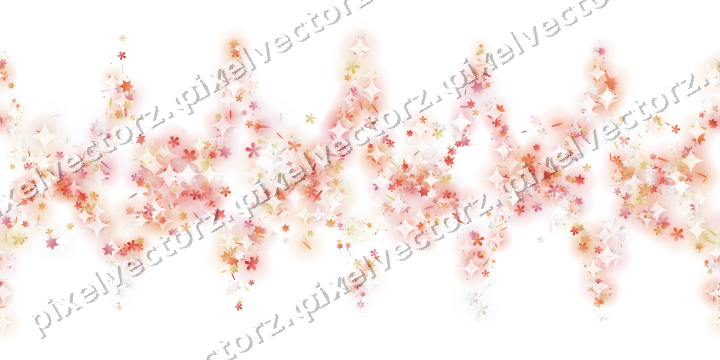 Nahtlose Glitzergirlande in Rot und Orange auf transparentem Grund