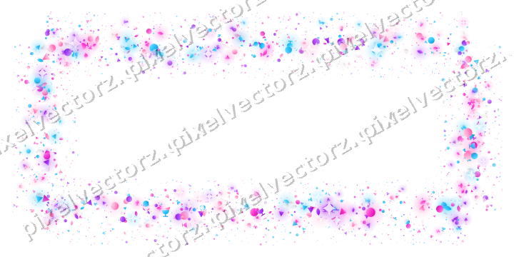Nahtloser Glitzerrahmen in Magenta und Violett auf transparentem Grund