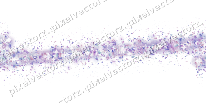 Nahtloses Glitzerband aus Konfetti in Violett auf transparentem Grund