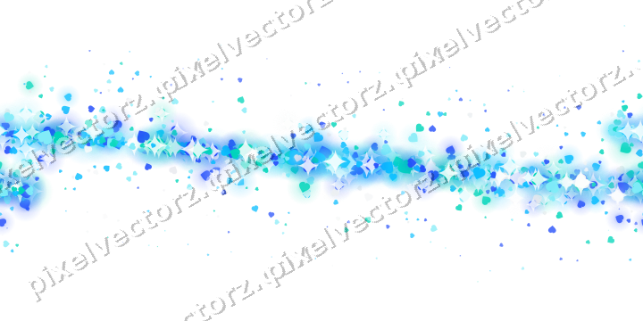 Nahtloses Glitzerband aus Herzen in Türkis auf transparentem Grund