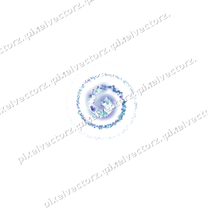 Nahtlose Glitzerspirale in Blau und Türkis auf transparentem Grund