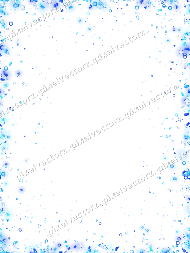 Nahtlose Glitzervignette in Türkis und Blau auf transparentem Grund