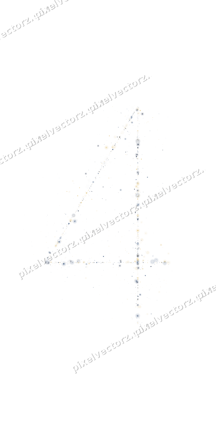 Nahtlose Glitzerzahl 4 in Dunkelblau auf transparentem Grund