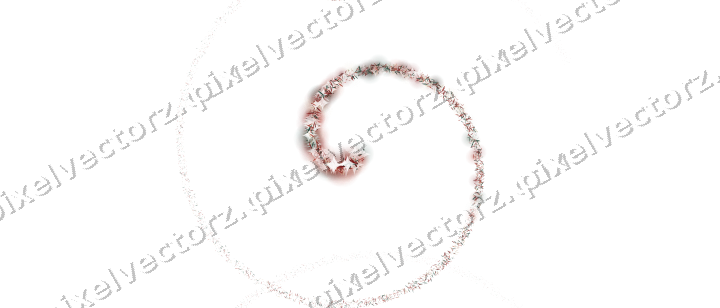 Nahtlose Glitzerspirale aus Splittern auf transparentem Grund