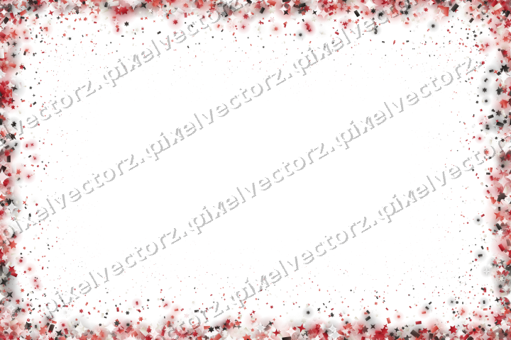 Nahtlose Glitzervignette in Rot auf transparentem Grund