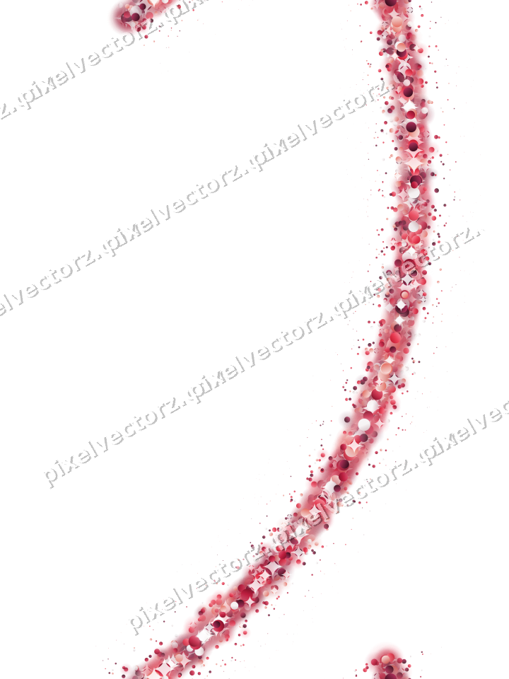 Nahtloser Glitzerbogen aus Punkten in Rosa auf transparentem Grund