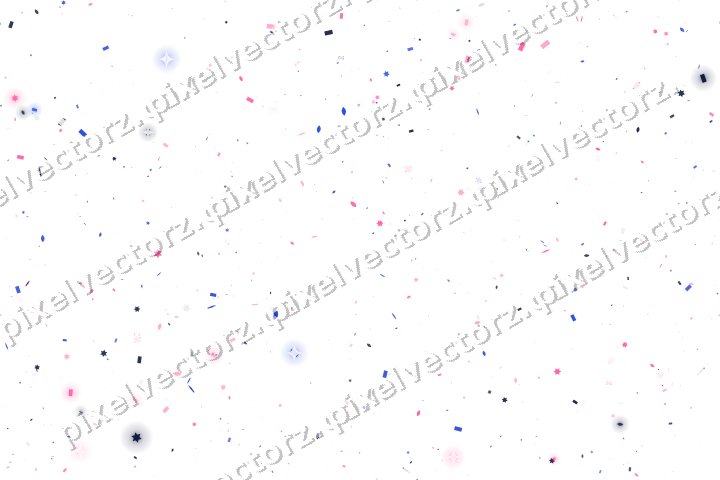 Nahtlose Glitzerstreuung in Rosa und Blau auf transparentem Grund
