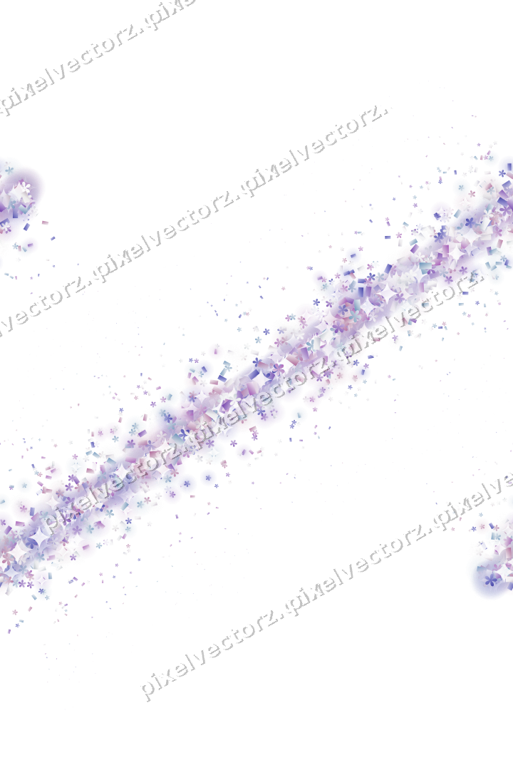 Nahtloses Glitzerband aus Blüten und Konfetti auf transparentem Grund