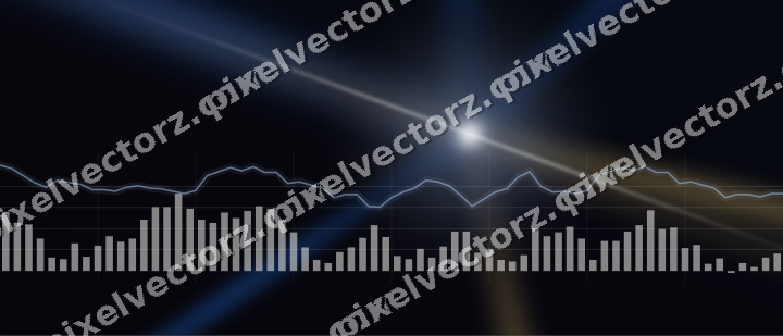 Leuchtender Neon Diagramm Hintergrund in Blau und Bernstein