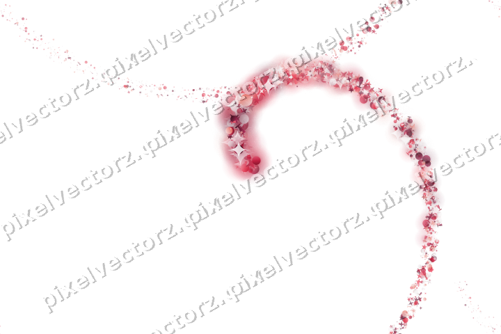 Nahtlose Glitzerspirale in Rosa und Rot auf transparentem Grund