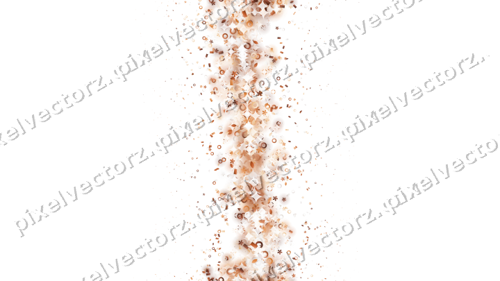 Nahtloses Glitzerband aus Blüten und Tropfen auf transparentem Grund