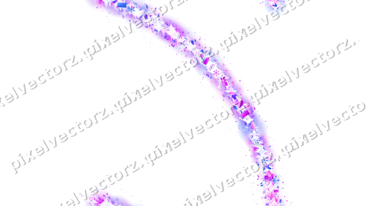 Nahtloser Glitzerbogen in Violett und Blau auf transparentem Grund
