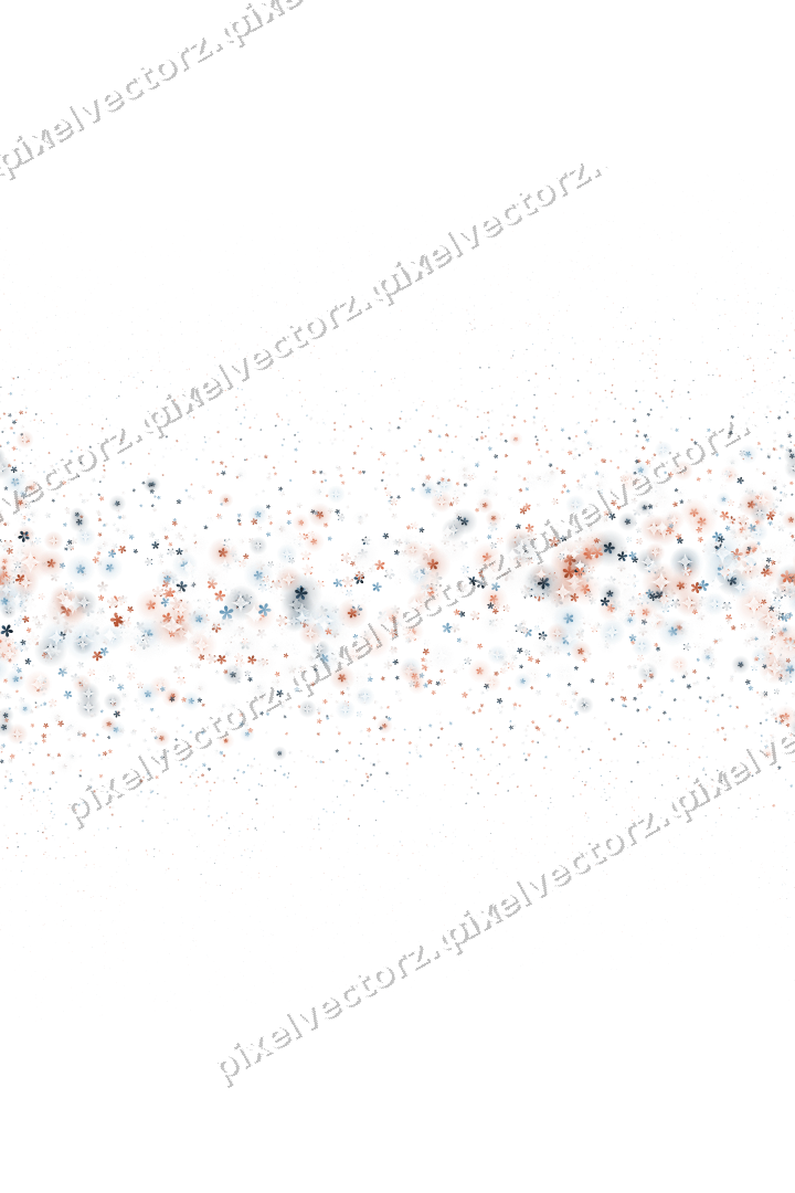 Nahtloses Glitzerband aus Blüten in Orange auf transparentem Grund