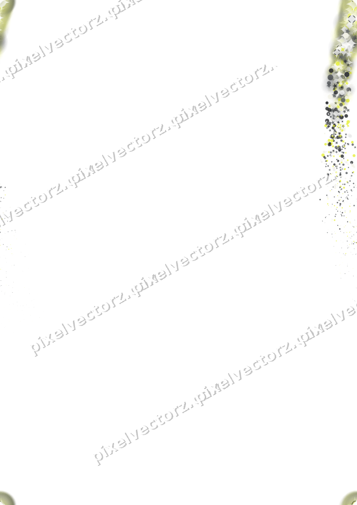 Nahtloser Sternenschweif in Gelb und Grau auf transparentem Grund