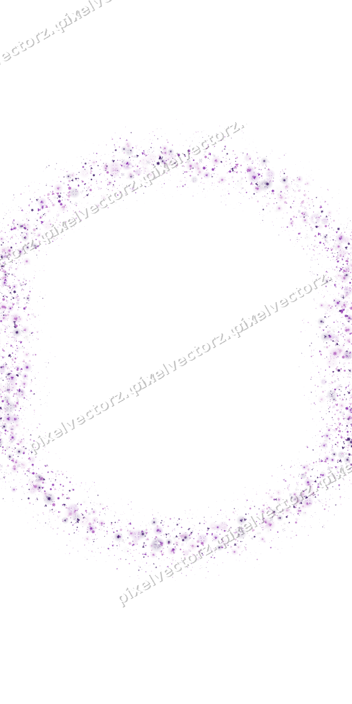 Nahtloser Glitzerkranz in Violett auf transparentem Grund