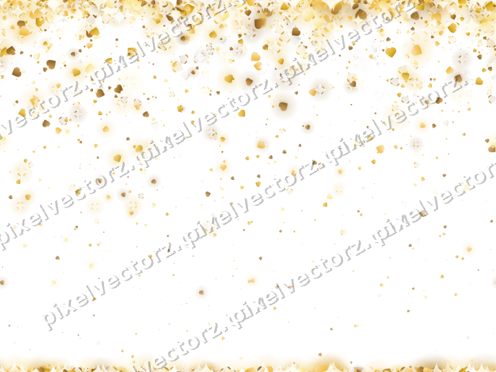 Nahtloser Glitzerregen aus Herzen auf transparentem Grund