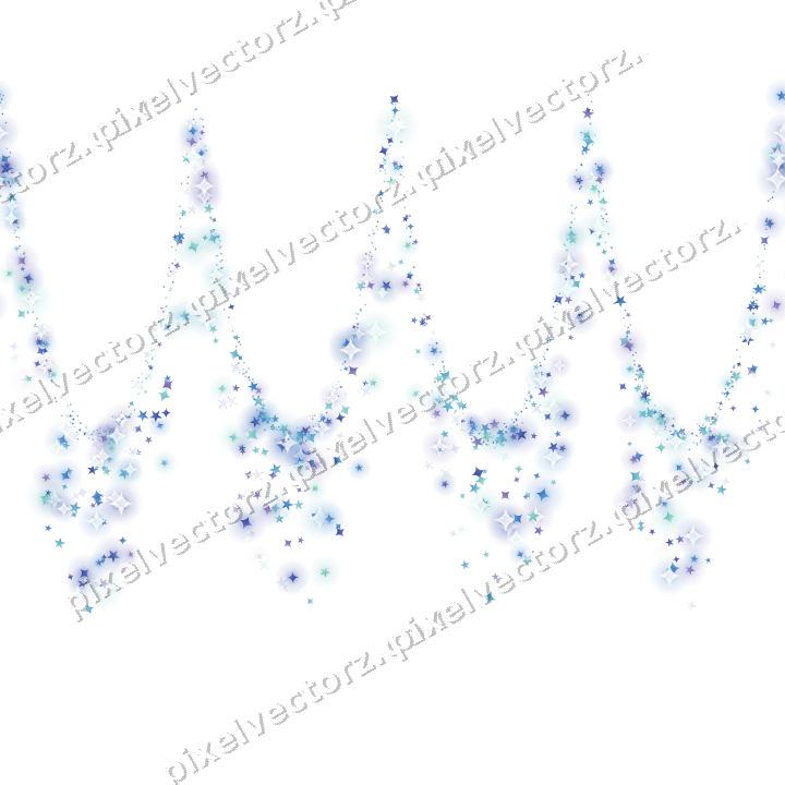 Nahtlose Glitzergirlande in Blau und Türkis auf transparentem Grund