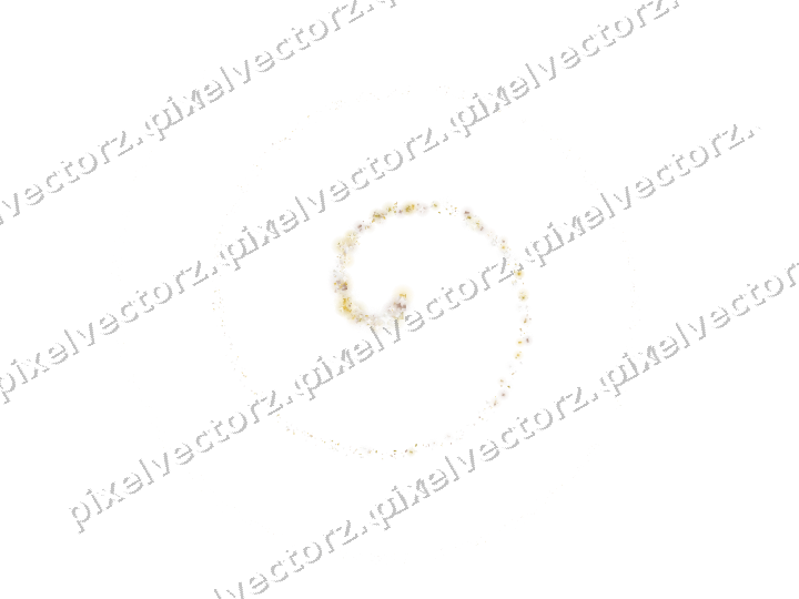 Nahtlose Glitzerspirale in Bernstein auf transparentem Grund