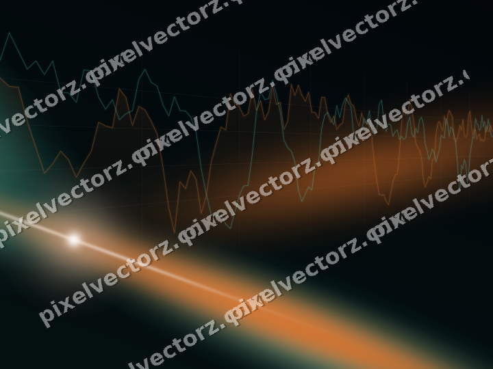 Leuchtender Neon Diagramm Hintergrund in Orange und Petrol