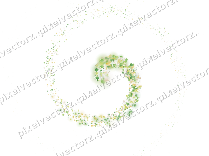 Nahtlose Glitzerspirale in Limette und Gelb auf transparentem Grund