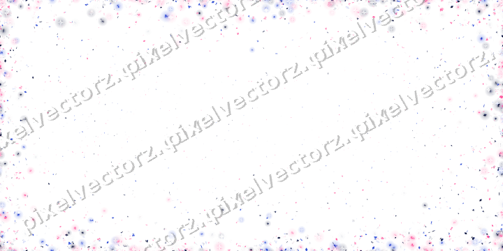 Nahtlose Glitzervignette in Rosa und Blau auf transparentem Grund