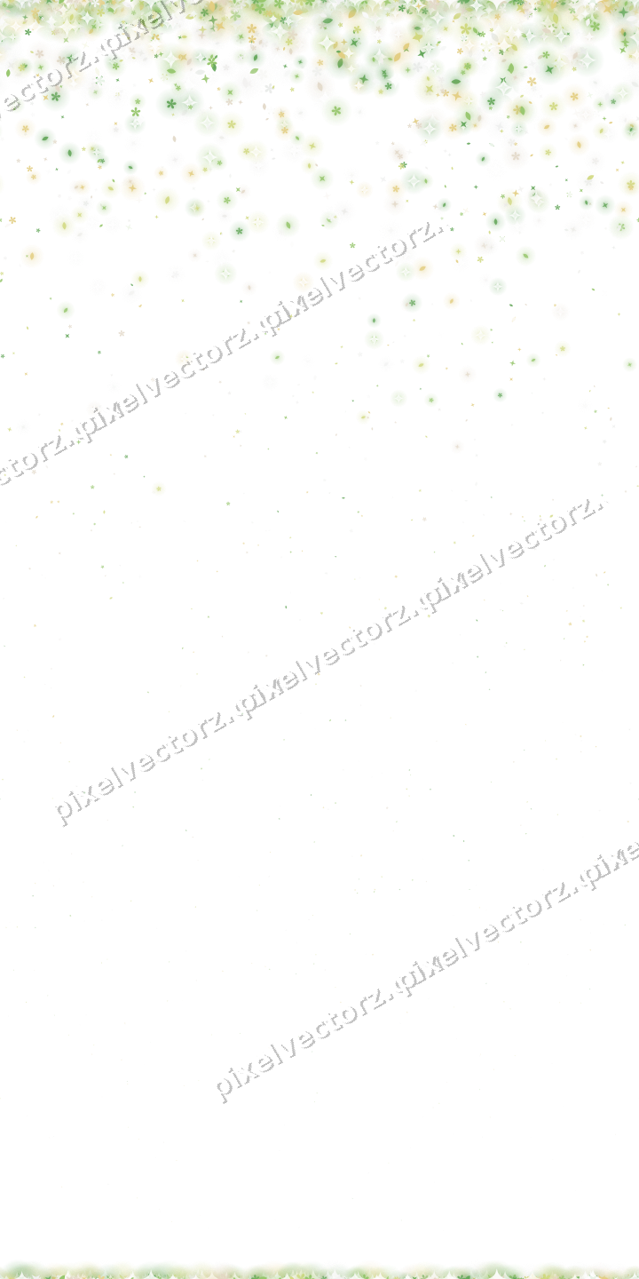 Nahtloser Glitzerregen aus Sternen und Blüten auf transparentem Grund