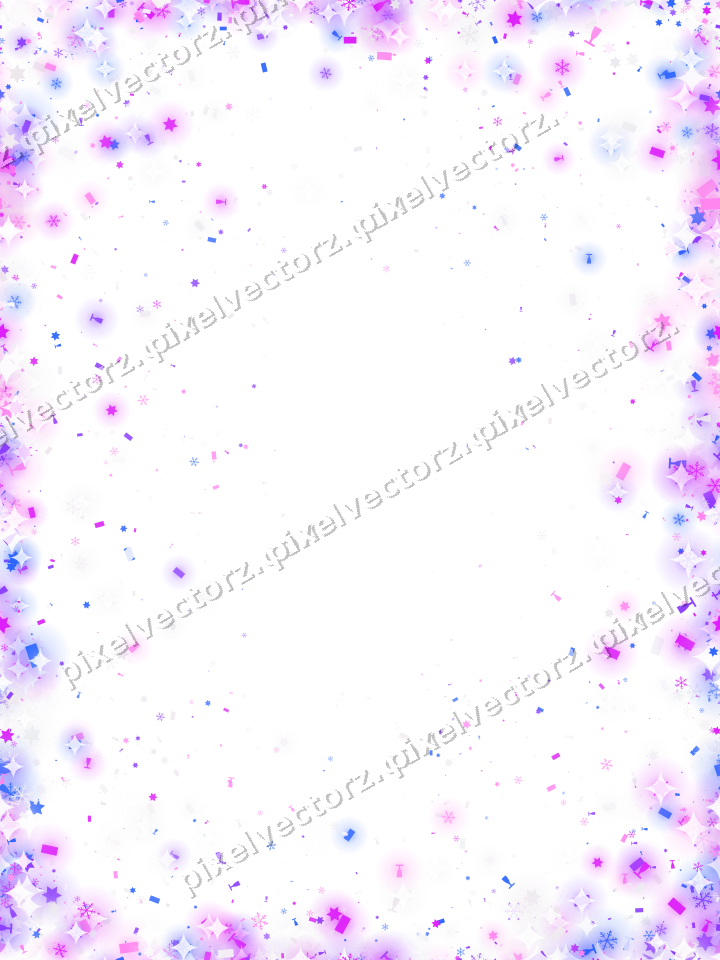 Nahtlose Glitzervignette in Violett und Blau auf transparentem Grund